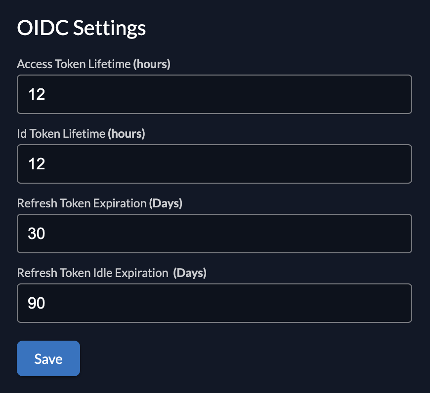 OIDC Token Lifetimes